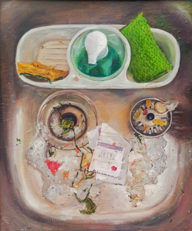 Original Home Painting by Guna Ozola | Photorealism Art on Plywood | About the Ordinary