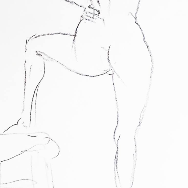 Original Art Deco Body Drawing by Eric Leong
