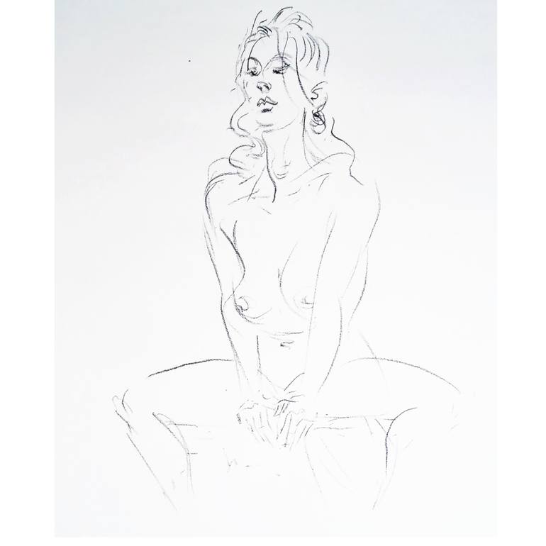 Original Art Deco Body Drawings by Eric Leong