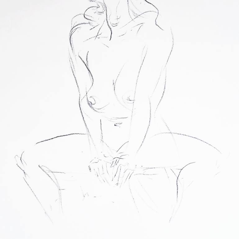 Original Art Deco Body Drawing by Eric Leong