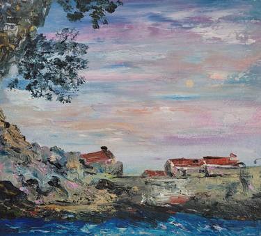 Print of Impressionism Seascape Paintings by Marharyta Karmazina