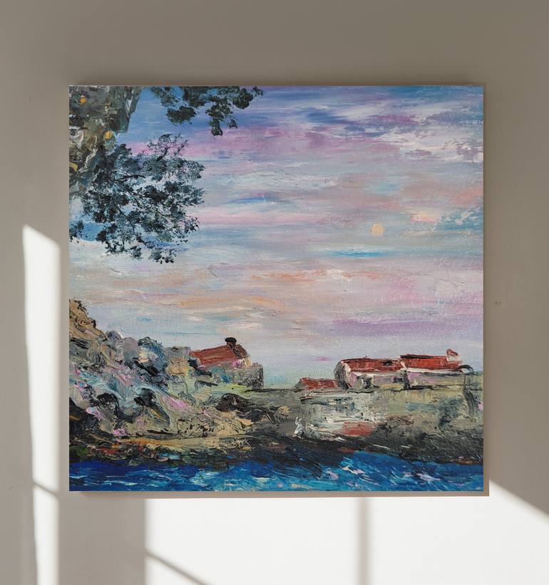 Original Contemporary Seascape Painting by Marharyta Karmazina