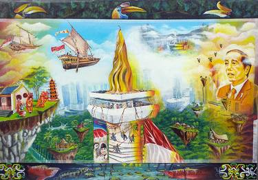 Original Surrealism Places Painting by Panji Setia Bangsa