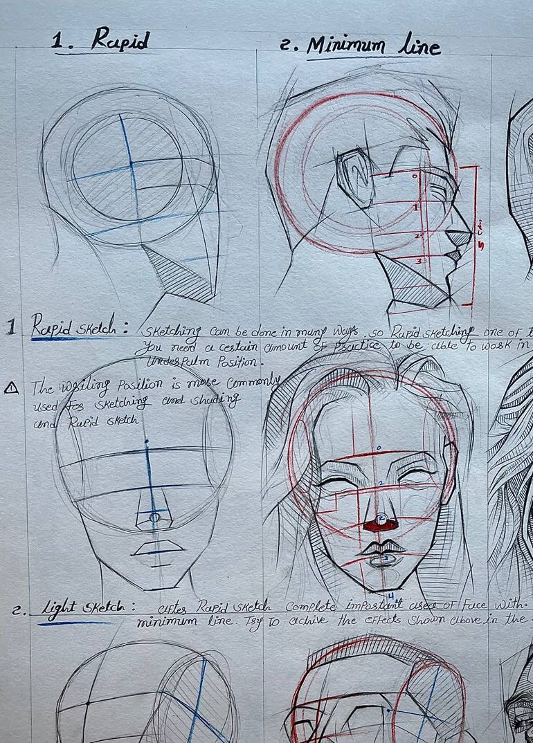 Original Abstract People Drawing by Gorams Hil