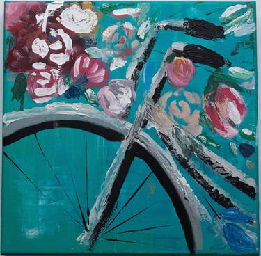 Summer, bike, flowers thumb
