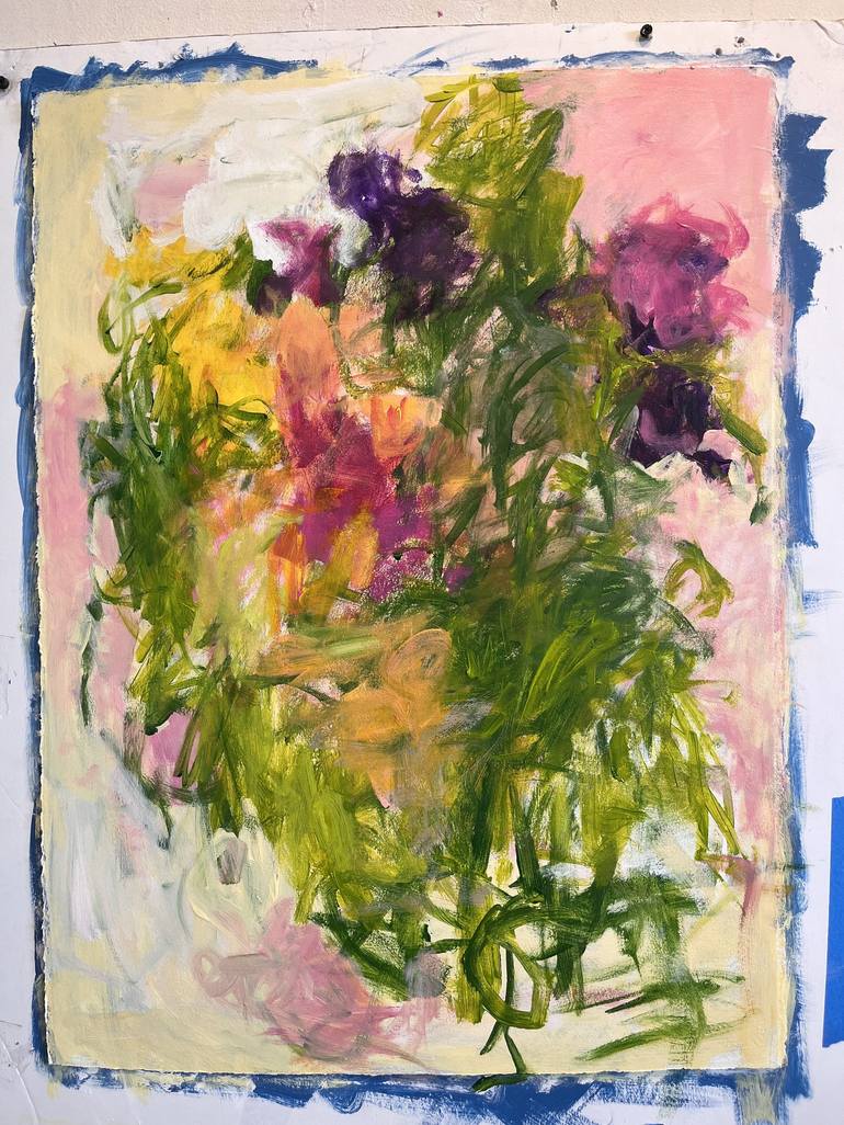 Original Abstract Floral Painting by Marilyn Fox