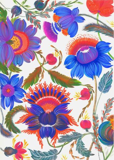 Print of Floral Paintings by Tetiana Savchenko