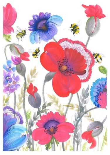 Print of Fine Art Floral Paintings by Tetiana Savchenko