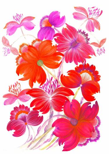 Print of Fine Art Floral Paintings by Tetiana Savchenko