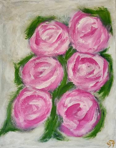 Print of Expressionism Floral Paintings by Julie Frechette