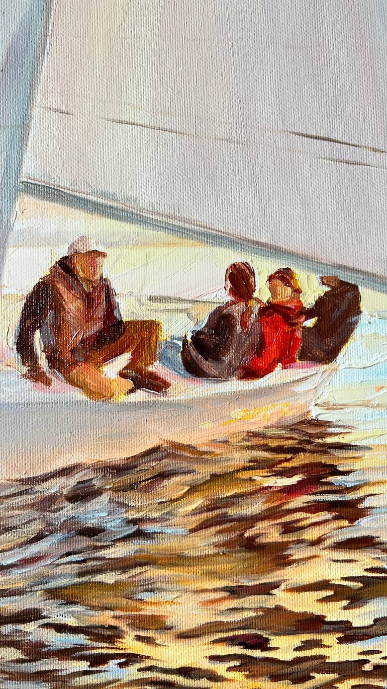 Original Expressionism Boat Painting by Tiana Breeze