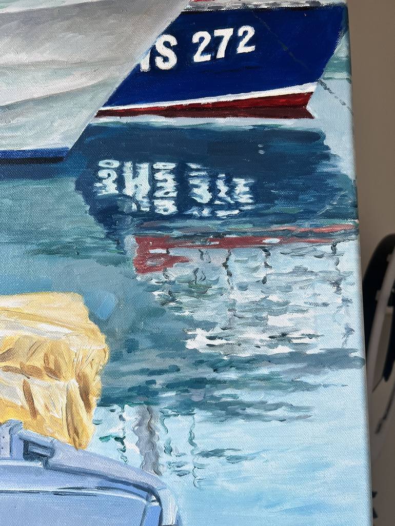 Original Boat Painting by Tiana Breeze