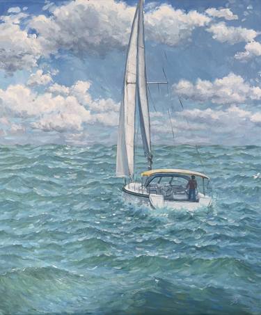 Original Impressionism Boat Paintings by Tiana Breeze