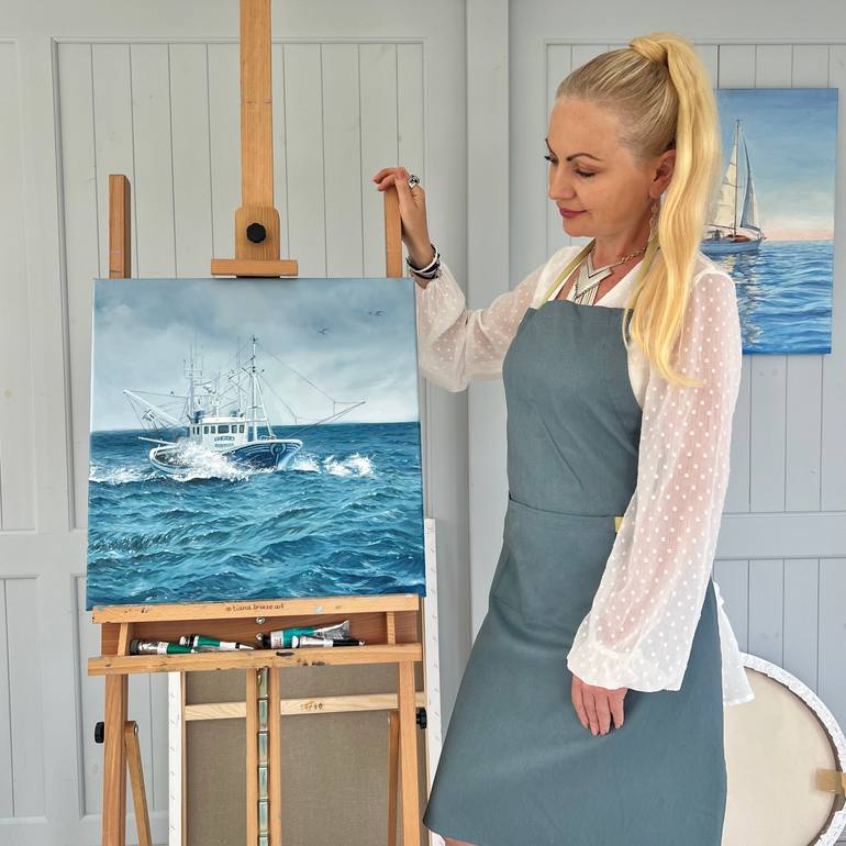 Original Realism Boat Painting by Tiana Breeze