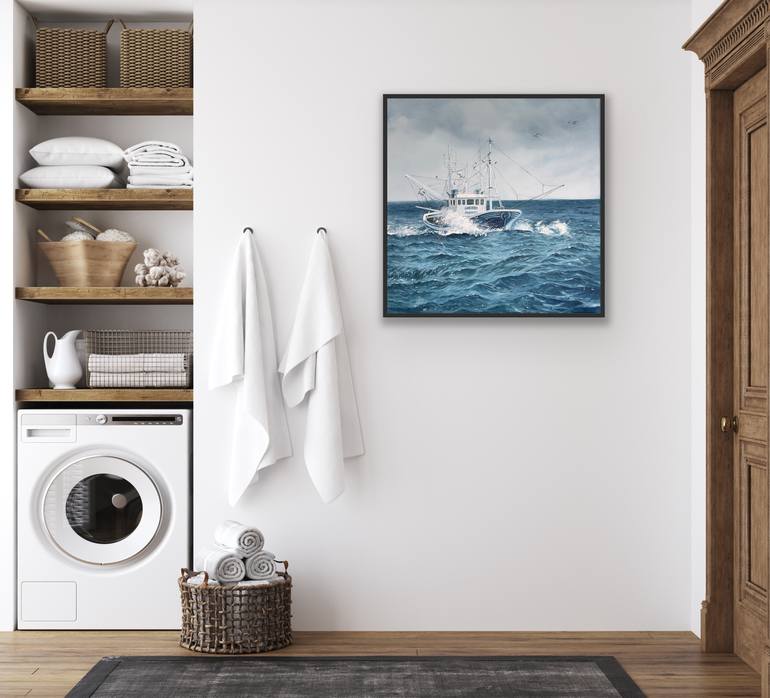 Original Realism Boat Painting by Tiana Breeze