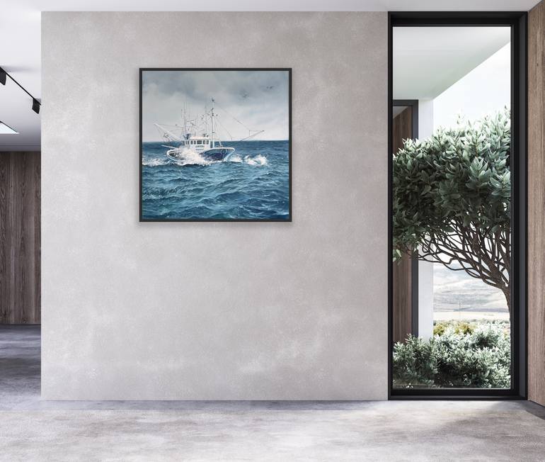 Original Realism Boat Painting by Tiana Breeze