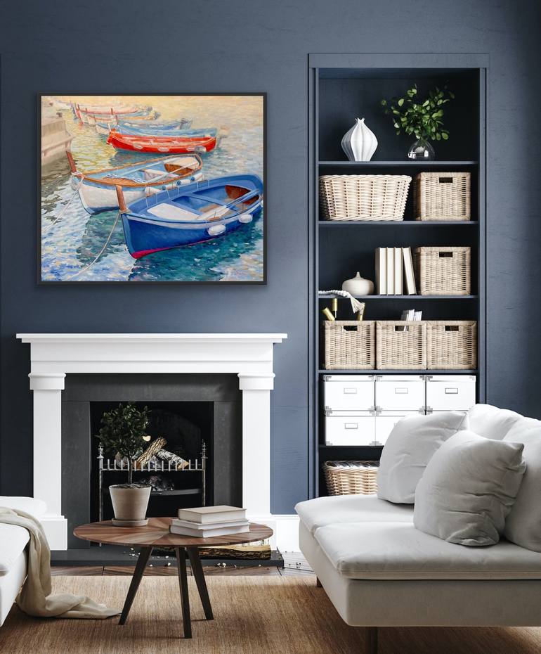 Original Boat Painting by Tiana Breeze