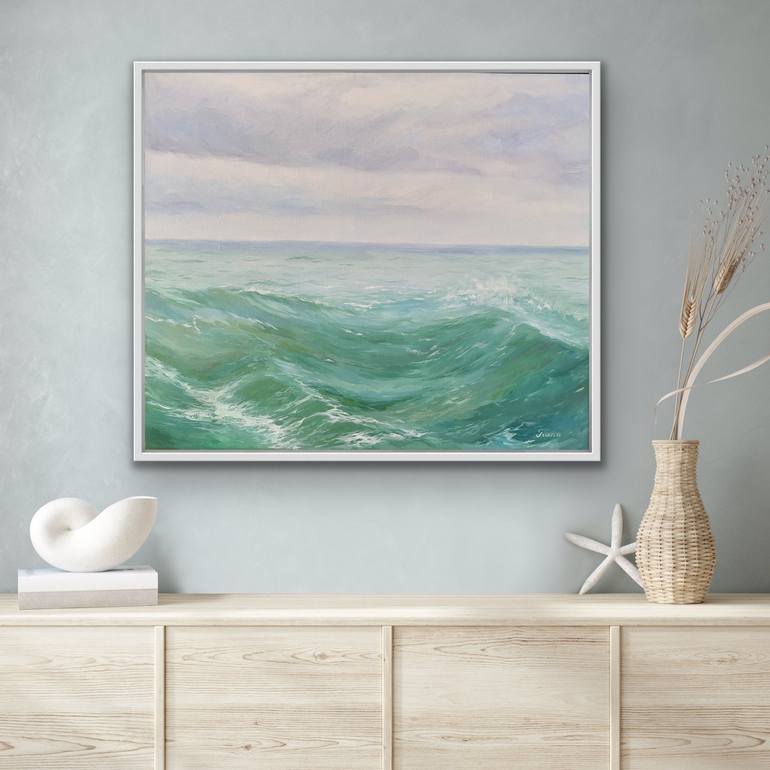 Original Expressionism Seascape Painting by Tiana Breeze