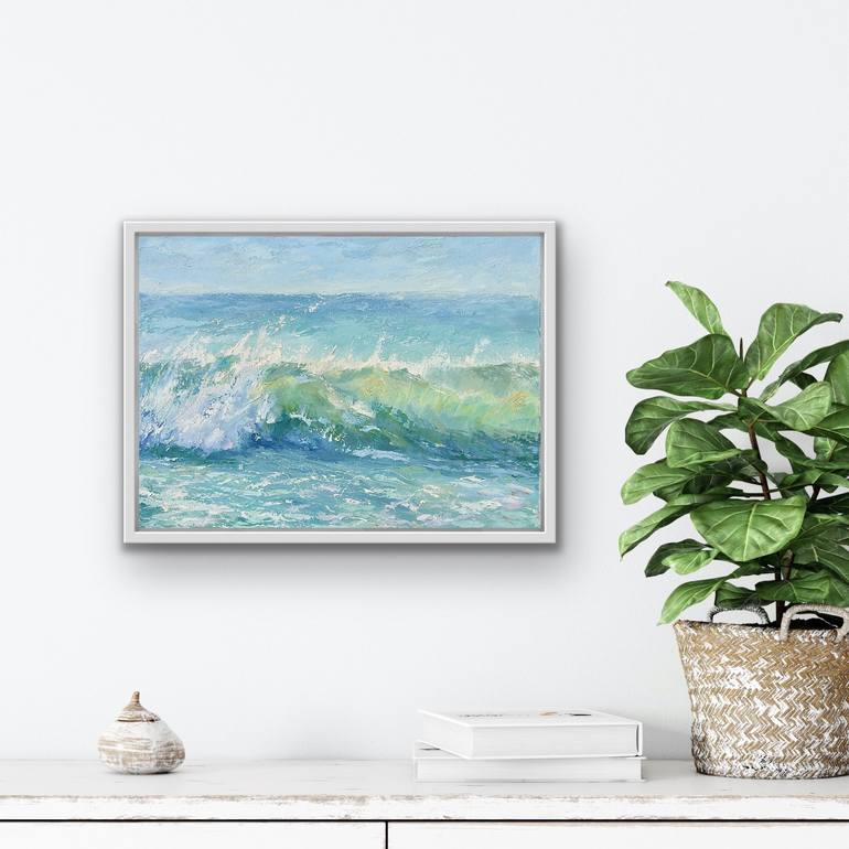 Original Abstract Expressionism Seascape Painting by Tiana Breeze