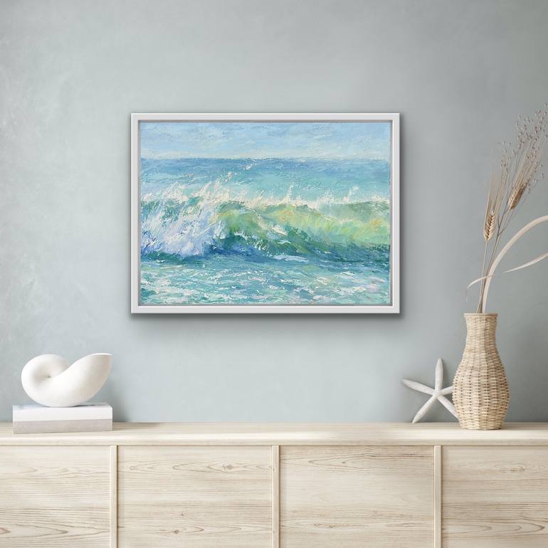 Original Abstract Expressionism Seascape Painting by Tiana Breeze