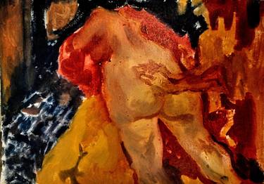 Print of Expressionism Erotic Paintings by Maria Oancea