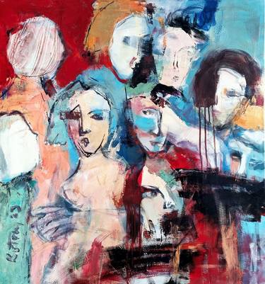 Original Abstract Expressionism Women Paintings by Miroslav Kotora