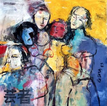 Original Abstract Expressionism Women Paintings by Miroslav Kotora