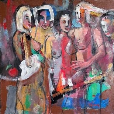 Original Expressionism People Paintings by Miroslav Kotora