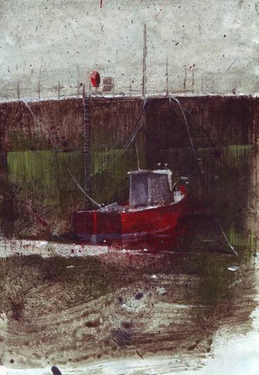 Red Boat at Cook St Quay, Portaferry thumb