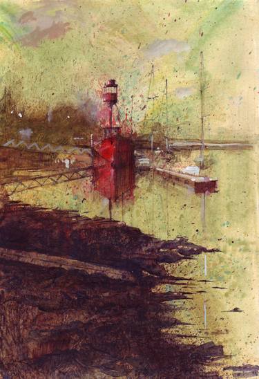Original Expressionism Ship Paintings by Ray Belletty
