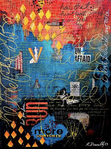 Original Contemporary Abstract Mixed Media by Kelley Donnelly