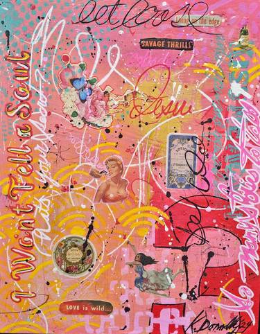 Original Abstract People Mixed Media by Kelley Donnelly