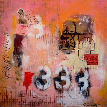 Original Abstract Expressionism Abstract Mixed Media by Kelley Donnelly