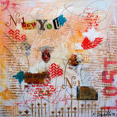 Print of Abstract Love Mixed Media by Kelley Donnelly