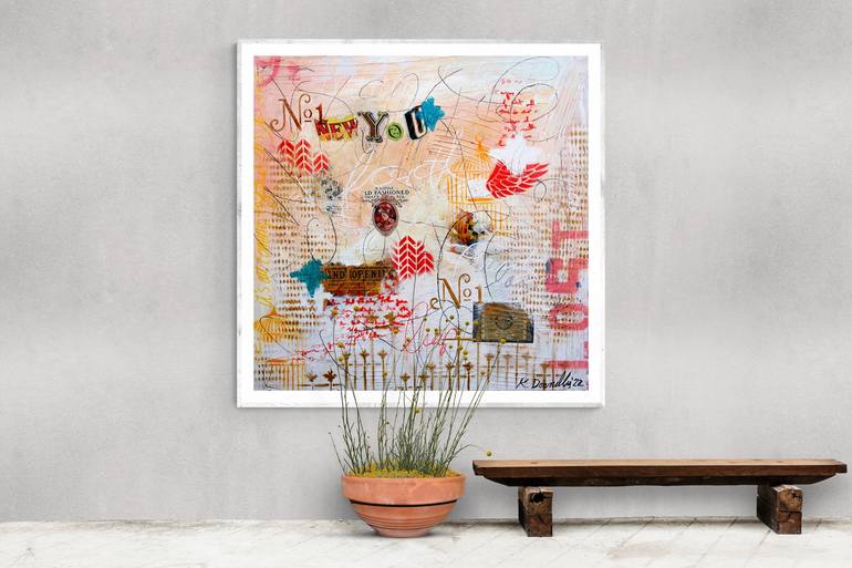 Original Abstract Love Mixed Media by Kelley Donnelly