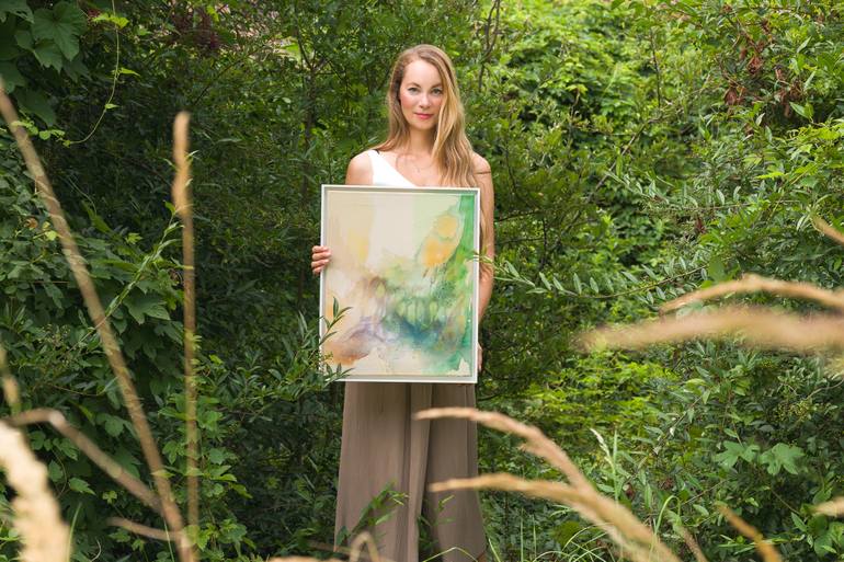 Original Abstract Landscape Painting by Daniela Prokopetz