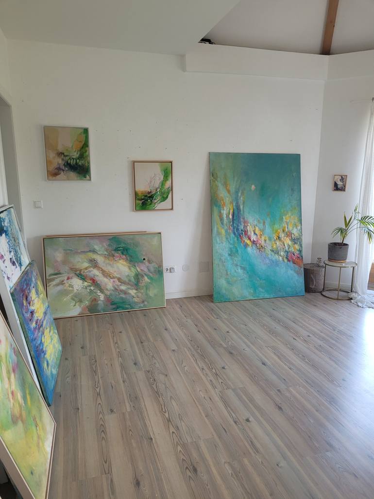 Original Abstract Landscape Painting by Daniela Prokopetz