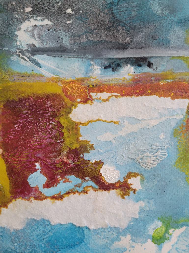 Original Abstract Seascape Painting by Daniela Prokopetz