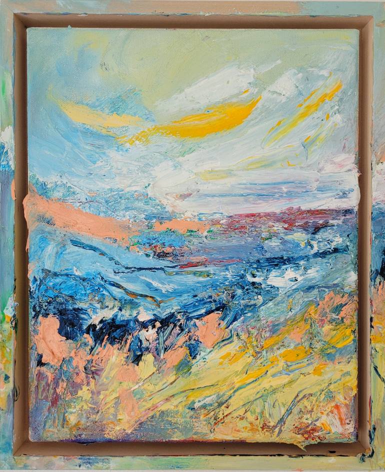 Original Seascape Painting by Daniela Prokopetz | Abstract Art on Canvas | Blossoms of the sun