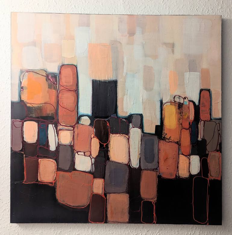 Original Abstract Expressionism Abstract Painting by Pia Jarvinen