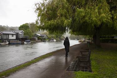 Riverbank. In the Rain. Marlow, UK. thumb