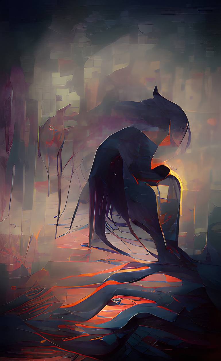 depressed dark art