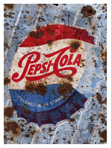 Crushed Vintage Pepsi-Cola Cap Can Closer thumb