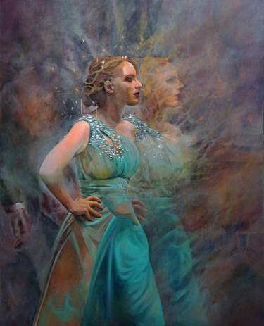 Figurative oil painting / Female painting / Her Majesty the Muse thumb