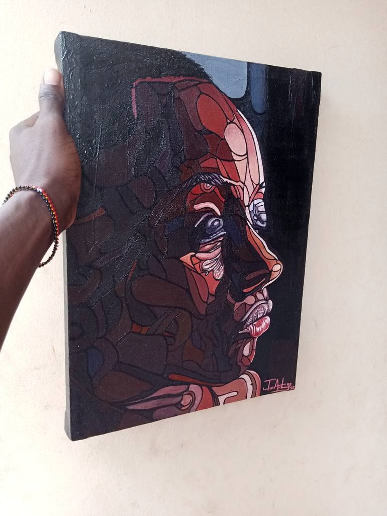 Original Abstract Expressionism Abstract Painting by James Mwesige