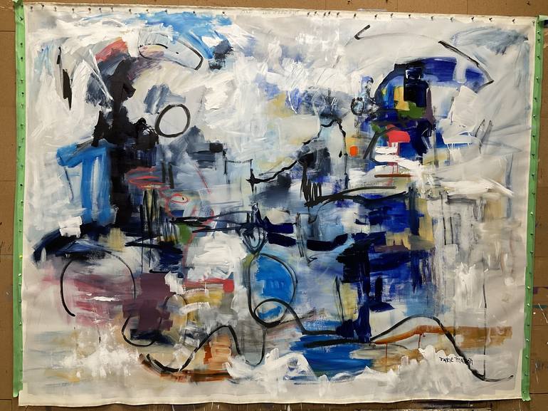 Original Abstract Expressionism Abstract Painting by Marie Manon