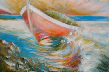 Original Contemporary Boat Paintings by amato fineart