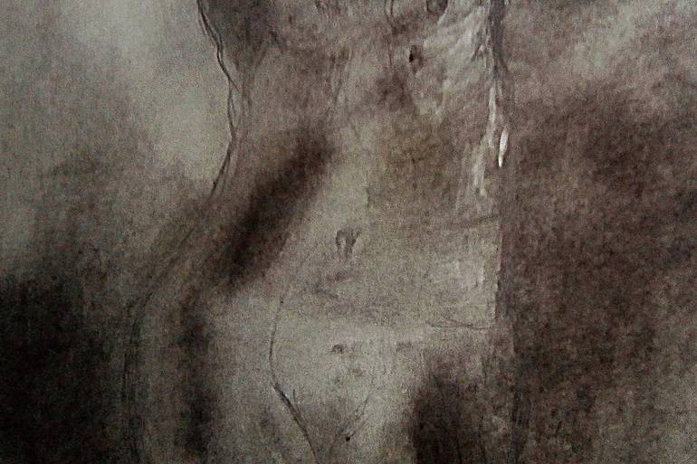 Original Abstract Nude Drawing by Susanna Grandicelli