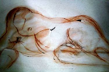 Original Abstract Nude Printmaking by Susanna Grandicelli