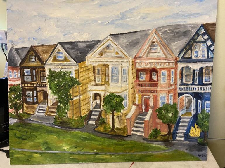 Original Architecture Painting by larry eades